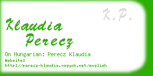 klaudia perecz business card